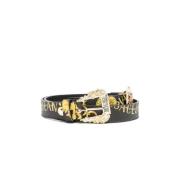 Barok Print Riem Zwart/Goud Versace , Multicolor , Dames