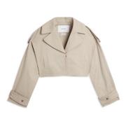 Gaia Cropped Trench Coat Axel Arigato , Beige , Dames