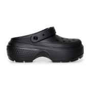 Stijlvolle klomp sandalen voor vrouwen Crocs , Black , Dames