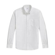 Witte Regular Fit Oxford Cloth Vrijdag Sport Overhemd met Polo Button ...