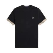 Gestreept Polo Shirt Fred Perry , Black , Heren