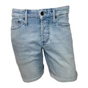 Lichtblauwe Razor Short Jeans Denham , Blue , Heren