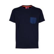 Blauw gestippeld T-shirt Gallo , Blue , Heren