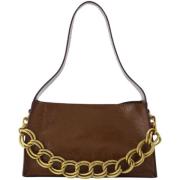 Leather shoulder-bags Manu Atelier , Brown , Dames