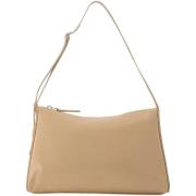 Leather shoulder-bags Manu Atelier , Beige , Dames