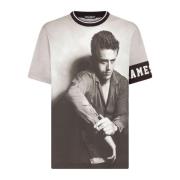 James Dean Zwart Tee Aw22 Dolce & Gabbana , Black , Heren