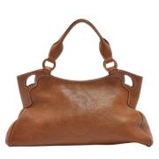 Pre-owned Leather totes Cartier Vintage , Brown , Dames