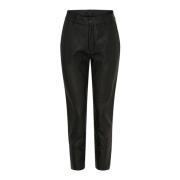 Zwarte Leren Leggings met Gunmetal Accents Btfcph , Black , Dames