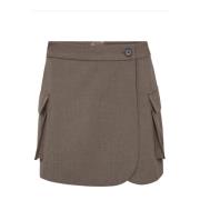 Wrap Pocket Skort in Walnoot Co'Couture , Brown , Dames