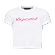 T-shirt met logo Dsquared2 , White , Dames