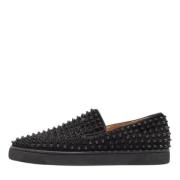 Pre-owned Suede sneakers Christian Louboutin Pre-owned , Black , Heren