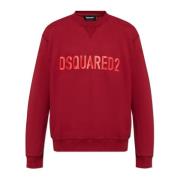 Sweatshirt met logo Dsquared2 , Red , Heren