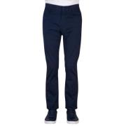 Blauwe Slim Fit Katoenen Broek Hugo Boss , Blue , Heren