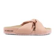 Zomer Dames Slippers Love Moschino , Pink , Dames