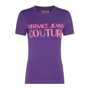 Designer T-shirts en Polos Versace Jeans Couture , Purple , Dames