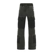 Zwarte Gewassen Utility Sweatpants Entire Studios , Black , Heren