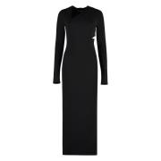 Stijlvolle Jurk voor Vrouwen Versace , Black , Dames