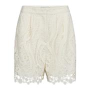 Elegante Kant Hoge Taille Shorts Copenhagen Muse , Gray , Dames