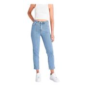 Hoge Slim Tall Georgia Jeans - Tijdloze blauwe wassing Abrand Jeans , ...