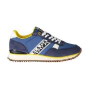 Blauwe Lace-Up Sports Sneaker met Logo Napapijri , Multicolor , Heren