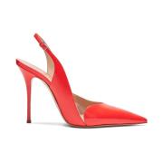 Rode Lakleren Slingbacks Casadei , Red , Dames