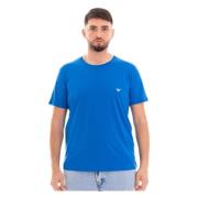 Heren Adelaar Logo T-Shirt Emporio Armani , Blue , Heren