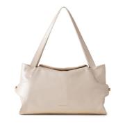 Medium Shopper Shoulder Bag Borbonese , Beige , Dames