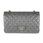 Pre-owned Leather chanel-bags Chanel Vintage , Gray , Dames