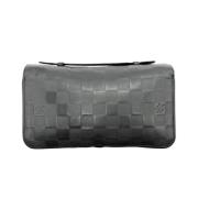 Pre-owned Leather wallets Louis Vuitton Vintage , Gray , Dames