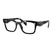 Zwart Transparant Havana Brillenmontuur Prada , Black , Unisex