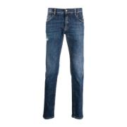Moderne Slim-Fit Denim Jeans Dolce & Gabbana , Blue , Heren