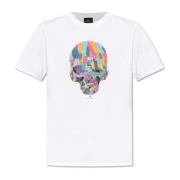 Bedrukt T-shirt PS By Paul Smith , White , Heren