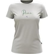 Witte T-shirt met Logoprint Puma , White , Dames