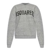 Sweatshirt met logo Dsquared2 , Gray , Dames