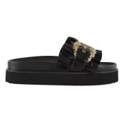 Sliders Versace Jeans Couture , Black , Dames