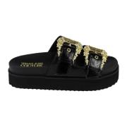 Sliders Versace Jeans Couture , Black , Dames