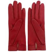 Pre-owned Leather gloves Hermès Vintage , Red , Unisex