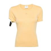 Contrast T-shirt voor vrouwen Courrèges , Beige , Dames