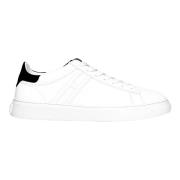 Witte Leren Sneakers met Zwarte Details Hogan , White , Heren