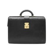 Pre-owned Leather handbags Louis Vuitton Vintage , Black , Heren