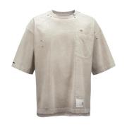 Vervaagd Oversized Beige T-shirt Mihara Yasuhiro , Gray , Dames