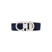 Leren riem Salvatore Ferragamo , Blue , Heren