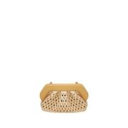 Natuurlijke Stro Clutch Tas THEMOIRè , Beige , Dames