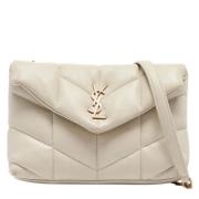 Pre-owned Leather shoulder-bags Yves Saint Laurent Vintage , White , D...