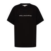 T-shirt met logo Stella McCartney , Black , Dames