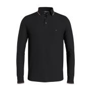 Zwarte Poloshirts Katoen Mannen Turkije Tommy Hilfiger , Black , Heren