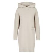 Beige Jurk Hoodie Aw22 Armani Exchange , Beige , Dames