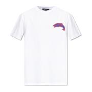 T-shirt met logo Dsquared2 , White , Heren