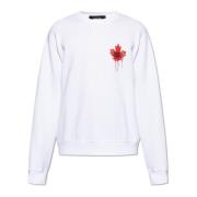Sweatshirt met logo Dsquared2 , White , Heren