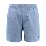 Blauwe Shorts met Rits en Logo Ralph Lauren , Blue , Heren